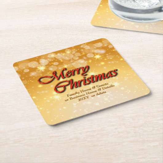 Hinzufügen von Name Bearbeiten Text passend Weihna Rechteckiger Pappuntersetzer (angewinkelt)