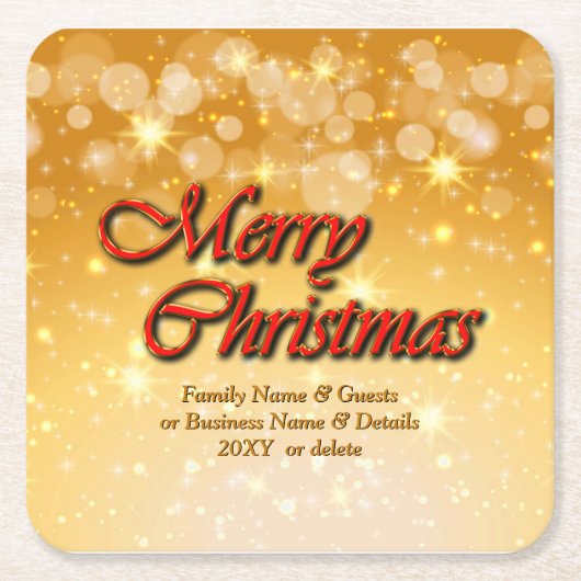 Hinzufügen von Name Bearbeiten Text passend Weihna Rechteckiger Pappuntersetzer (Vorderseite)