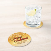 Hinzufügen von Name Bearbeiten Text passend Weihna Runder Pappuntersetzer (Vor Ort)