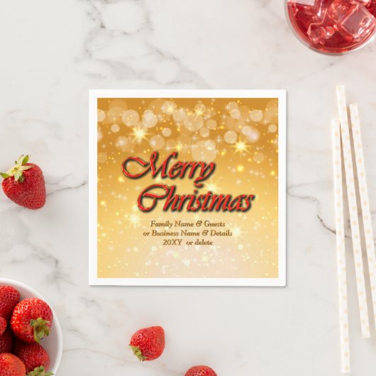 Hinzufügen von Name Bearbeiten Text passend Weihna Serviette (Beispiel)