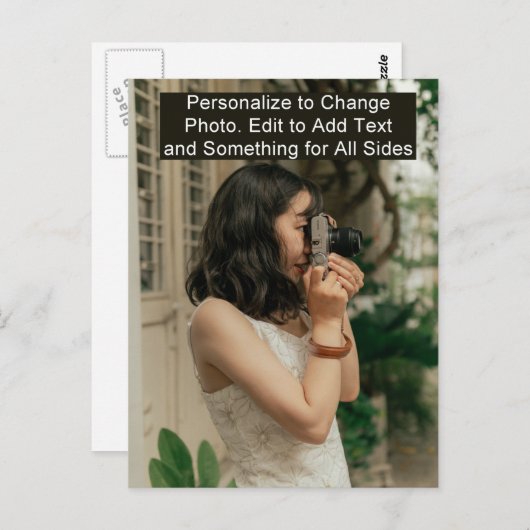 Hinzufügen von Name-Foto oder Artwork-Postkarte an Postkarte (Vorne/Hinten)