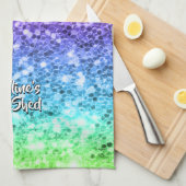 Hinzufügen von Namen Ändern eines Textes, den sie Geschirrtuch (Viertel Falte)