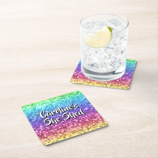 Hinzufügen von Namen Ändern eines Textes, den sie Rechteckiger Pappuntersetzer (Vor Ort)