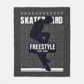 Hinzufügen von Namen ändern Text Freestyle Skatebo Fleecedecke (Vorderseite)
