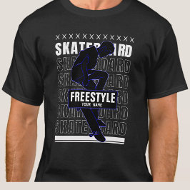 Hinzufügen von Namen ändern Text Freestyle Skatebo T-Shirt