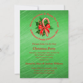 Hinzufügen von Namen ändern Text Red Green Weihnac Einladung