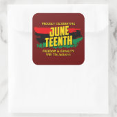 Hinzufügen von Namen Bearbeiten Text feiert Junete Quadratischer Aufkleber (Tasche)