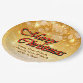 Hinzufügen von Namen Bearbeiten Text passt Weihnac Pappteller (Schrägansicht)