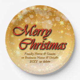 Hinzufügen von Namen Bearbeiten Text passt Weihnac Pappteller