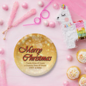 Hinzufügen von Namen Bearbeiten Text passt Weihnac Pappteller (Party)