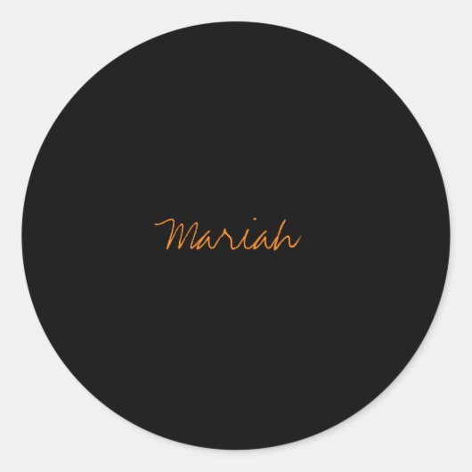 Hinzufügen von Namen Elegante Creative Classical H Runder Aufkleber (Vorderseite)