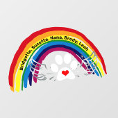 Hinzufügen von Namen für benutzerdefinierte Rainbo Fensteraufkleber (Blatt)