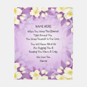 Hinzufügen von Namen Liebe Hug Wrap Lila  Fleecedecke (Vorderseite)