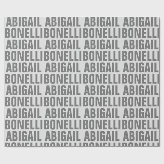 Hinzufügen von Namen minimalistisch fett modernen  Geschenkpapier (Flach)