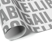 Hinzufügen von Namen minimalistisch fett modernen  Geschenkpapier (Rolleneckpunkt)