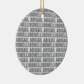 Hinzufügen von Namen minimalistisch fett modernen Keramik Ornament (Rechts)