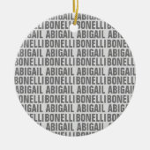 Hinzufügen von Namen minimalistisch fett modernen Keramik Ornament (Vorne)