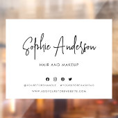 Hinzufügen von Namen Moderne Script Social Media B Fensteraufkleber (Blatt 2)