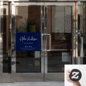 Hinzufügen von Namen Moderne Script Social Media B Fensteraufkleber (Büro Tür)