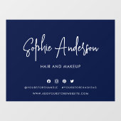 Hinzufügen von Namen Moderne Script Social Media B Fensteraufkleber (Blatt)