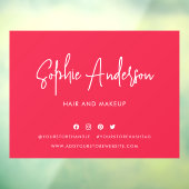 Hinzufügen von Namen Moderne Script Social Media B Fensteraufkleber (Blatt 3)