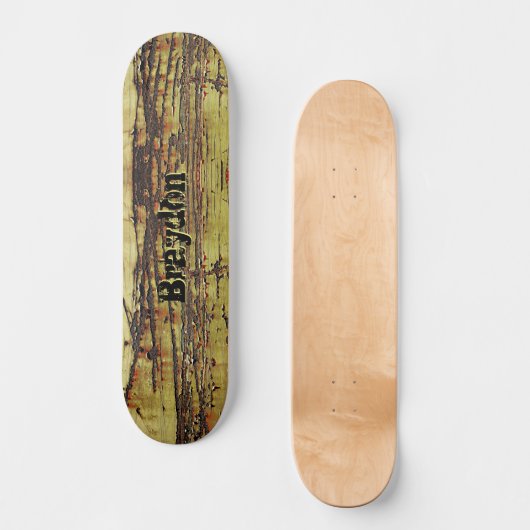 Hinzufügen von Namen oder Initialen Rusty Metal Lo Skateboard (Vorderseite)