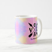 Hinzufügen von Namen oder Text-Yoga-Boho-Pfeilen a Kaffeetasse (VorderseiteRechts)
