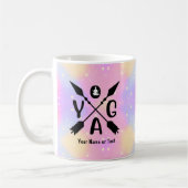 Hinzufügen von Namen oder Text-Yoga-Boho-Pfeilen a Kaffeetasse (Links)