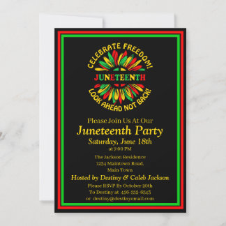 Hinzufügen von Namen Text bearbeiten Juneteenth So Einladung