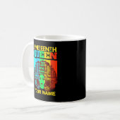 Hinzufügen von Namen Text Juneteente Black Queen A Kaffeetasse (Vorderseite Links)