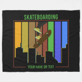 Hinzufügen von Namen Text Skateboarding auf urbane Fleecedecke (Vorderseite (Horizontal))
