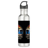 Hinzufügen von Namen Text Skateboarding Retro-Vint Edelstahlflasche (Vorderseite)