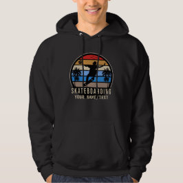 Hinzufügen von Namen Text Skateboarding Retro-Vint Hoodie