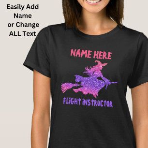 Hinzufügen von Namen und Text Hexe mit einem "Fly T-Shirt