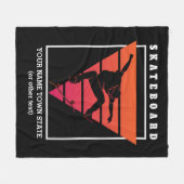 Hinzufügen von Namen und Text-Skateboard Geometris Fleecedecke (Vorderseite (Horizontal))