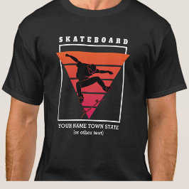 Hinzufügen von Namen und Text-Skateboard Geometris T-Shirt
