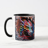 Hinzufügen von Namenstext, 3D-Regenbogen-Drache, R Tasse (Links)