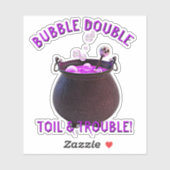 Hinzufügen von Namenstext, Doppeltrouble Hexe Caul Aufkleber (Blatt)