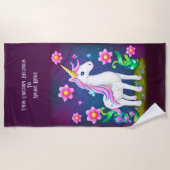 Hinzufügen von Namenstext, Einblenden mit Blume au Strandtuch (Vorderseite)