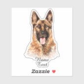 Hinzufügen von Namenstext, Gemälde des deutschen S Aufkleber (Blatt)