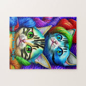 Hinzufügen von Namenstext, Kätzchen, die helle Far Puzzle (Horizontal)