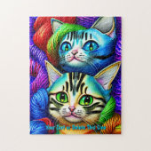 Hinzufügen von Namenstext, Kätzchen, die helle Far Puzzle (Vertikal)