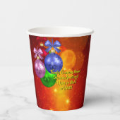 Hinzufügen von Namenstext-Matching Weihnachten 20x Pappbecher (Rückseite)