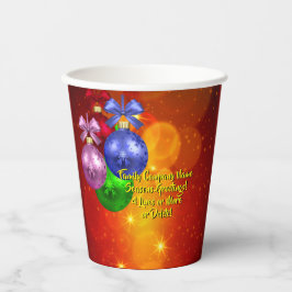 Hinzufügen von Namenstext-Matching Weihnachten 20x Pappbecher