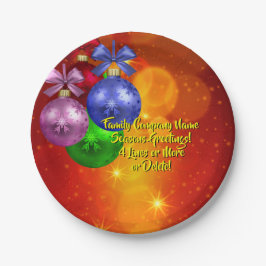 Hinzufügen von Namenstext-Matching Weihnachten 20x Pappteller