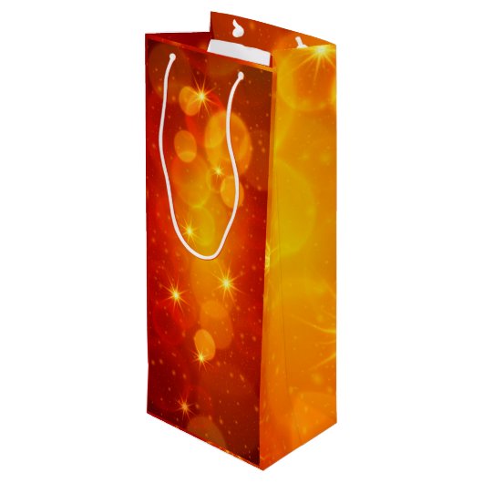 Hinzufügen von Namenstext-Matching Weihnachten Geschenktüte Für Weinflaschen (Rückseite Schrägansicht)