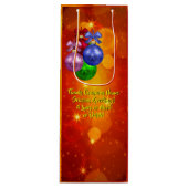 Hinzufügen von Namenstext-Matching Weihnachten Geschenktüte Für Weinflaschen (Vorderseite)