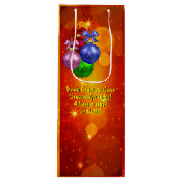 Hinzufügen von Namenstext-Matching Weihnachten Geschenktüte Für Weinflaschen