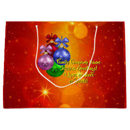 Hinzufügen von Namenstext-Matching Weihnachten Große Geschenktüte