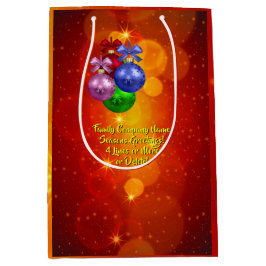 Hinzufügen von Namenstext-Matching Weihnachten Mittlere Geschenktüte